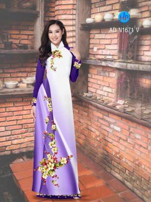 Vải áo dài Hoa in 3D AD N1671 18