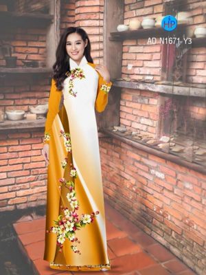 Vải áo dài Hoa in 3D AD N1671 22