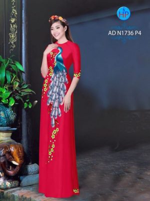 Vải áo dài Rực rỡ Sắc Xuân với Công và Hoa Mai AD N1736 17