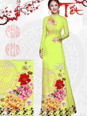 Vải áo dài Hoa Mẫu Đơn Đón Xuân AD PN2568 25