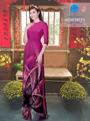Vải áo dài Hoa ảo 3D AD N1787 17