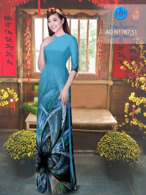 Vải áo dài Hoa ảo 3D AD N1787 18