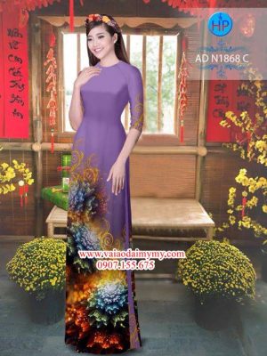 Vải áo dài Hoa ảo 3D AD N1868 22