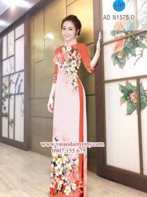 Vải áo dài Hoa in 3D đẹp AD N1575 16