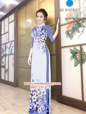 Vải áo dài Hoa in 3D đẹp AD N1575 17
