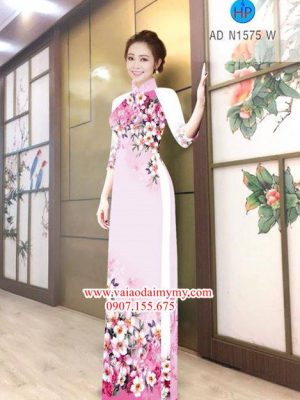 Vải áo dài Hoa in 3D đẹp AD N1575 18