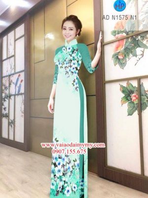 Vải áo dài Hoa in 3D đẹp AD N1575 19