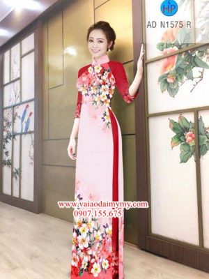 Vải áo dài Hoa in 3D đẹp AD N1575 20