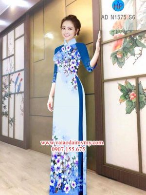 Vải áo dài Hoa in 3D đẹp AD N1575 21