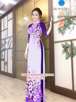 Vải áo dài Hoa in 3D đẹp AD N1575 23