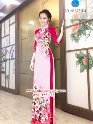 Vải áo dài Hoa in 3D đẹp AD N1575 24