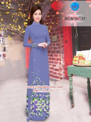 Vải áo dài Hoa cúc nhỏ xinh AD N1861 19