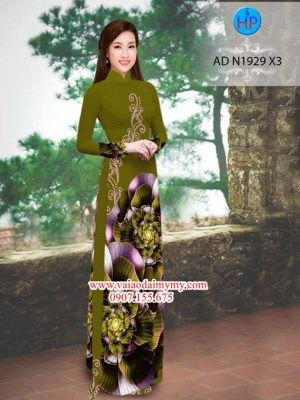 Vải áo dài Hoa ảo 3D đẹp nổi trội AD N1929 15