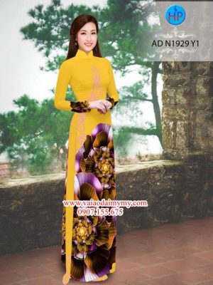 Vải áo dài Hoa ảo 3D đẹp nổi trội AD N1929 22