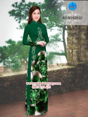 Vải áo dài Hoa ảo 3D đẹp nổi trội AD N1929 23