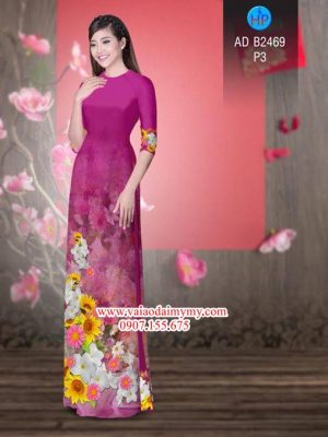 Vải áo dài Hoa in 3D AD B2469 21