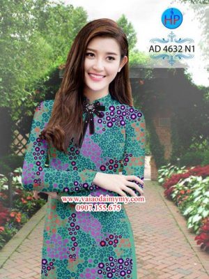 Vải áo dài Hoa nhỏ và nơ xinh! AD 4632 21