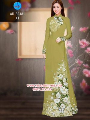 Vải áo dài Hoa in 3D AD B2481 15