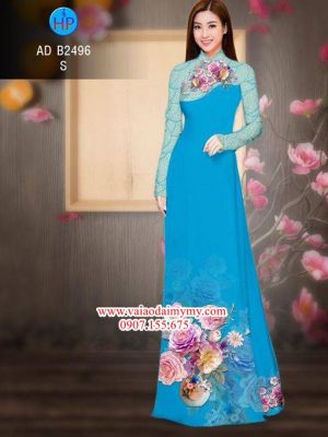 Vải áo dài Hoa in 3D AD B2496 14