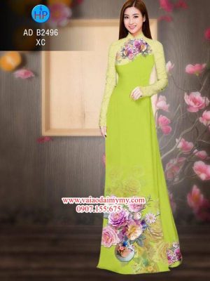 Vải áo dài Hoa in 3D AD B2496 16