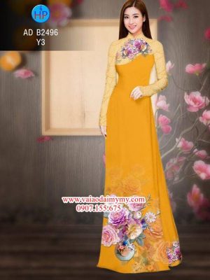 Vải áo dài Hoa in 3D AD B2496 17