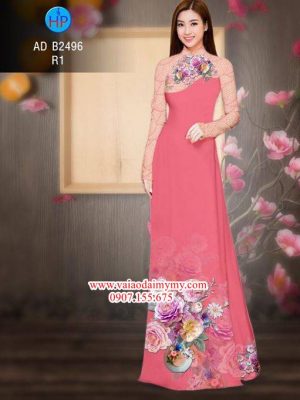 Vải áo dài Hoa in 3D AD B2496 19