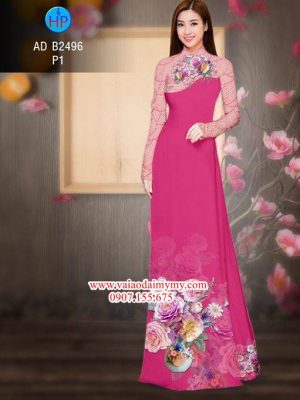 Vải áo dài Hoa in 3D AD B2496 21