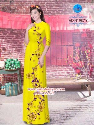 Vải áo dài Hoa in 3D AD N1987 16
