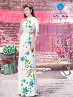 Vải áo dài Hoa in 3D AD N1987 14