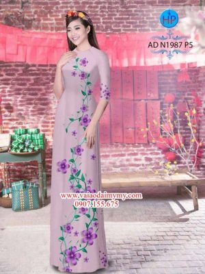 Vải áo dài Hoa in 3D AD N1987 21