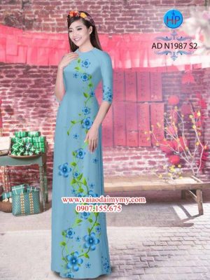 Vải áo dài Hoa in 3D AD N1987 19
