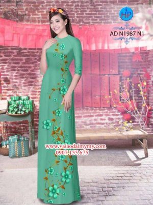Vải áo dài Hoa in 3D AD N1987 25