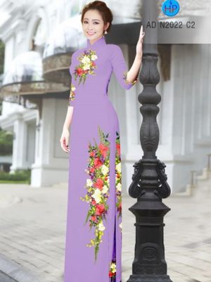Vải áo dài Hoa in 3D AD N2022 14