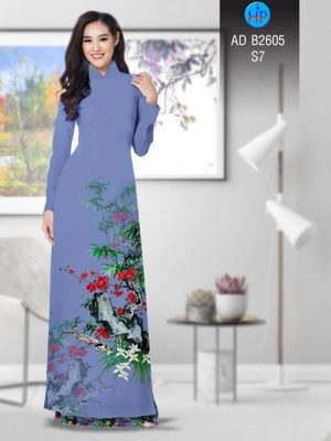 Vải áo dài Hoa in 3D AD B2605 15