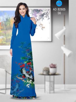 Vải áo dài Hoa in 3D AD B2605 17