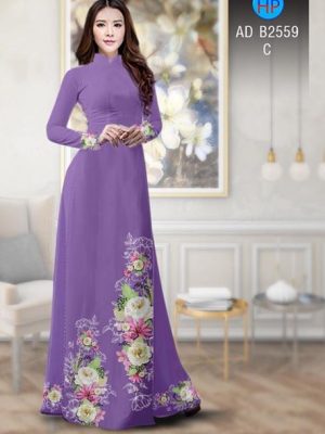 Vải áo dài Hoa in 3D AD B2559 25