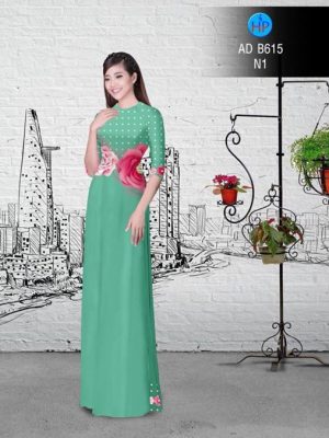 Vải áo dài Bi và hoa hồng đẹp xinh! AD B615 15