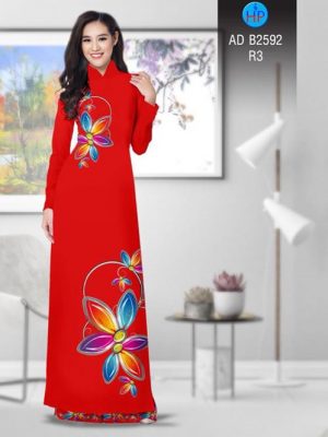 Vải áo dài Hoa in 3D AD B2592 14