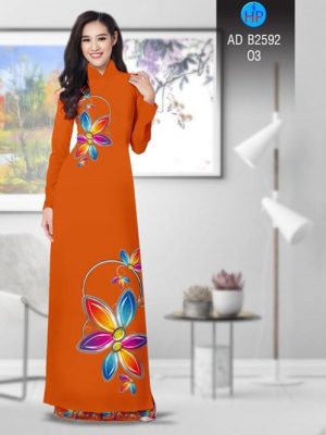 Vải áo dài Hoa in 3D AD B2592 16
