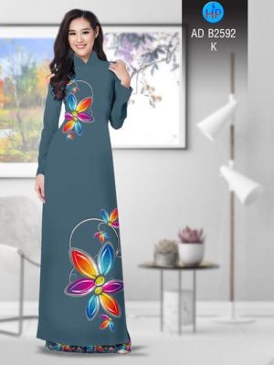 Vải áo dài Hoa in 3D AD B2592 19