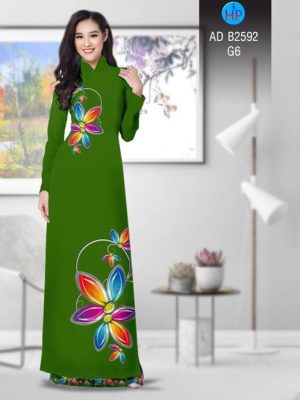 Vải áo dài Hoa in 3D AD B2592 21