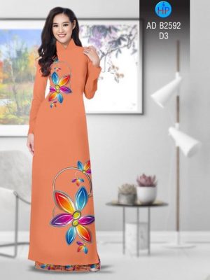 Vải áo dài Hoa in 3D AD B2592 22