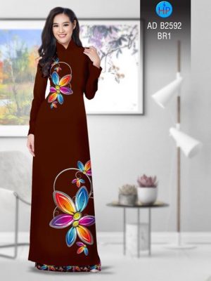 Vải áo dài Hoa in 3D AD B2592 24