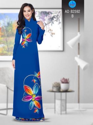 Vải áo dài Hoa in 3D AD B2592 25