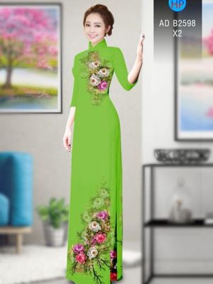 Vải áo dài Hoa in 3D AD B2598 14