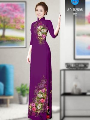 Vải áo dài Hoa in 3D AD B2598 15