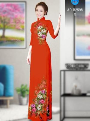 Vải áo dài Hoa in 3D AD B2598 23