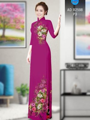 Vải áo dài Hoa in 3D AD B2598 22