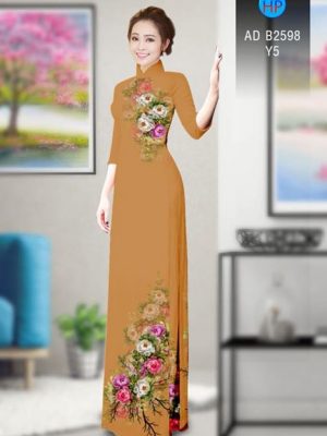 Vải áo dài Hoa in 3D AD B2598 25