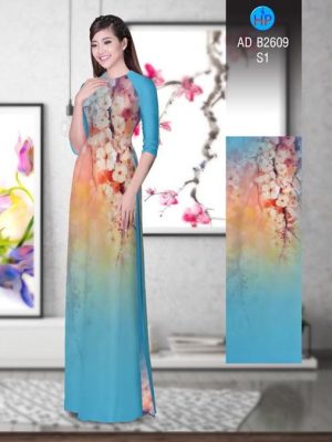 Vải áo dài Hoa in 3D AD B2609 16
